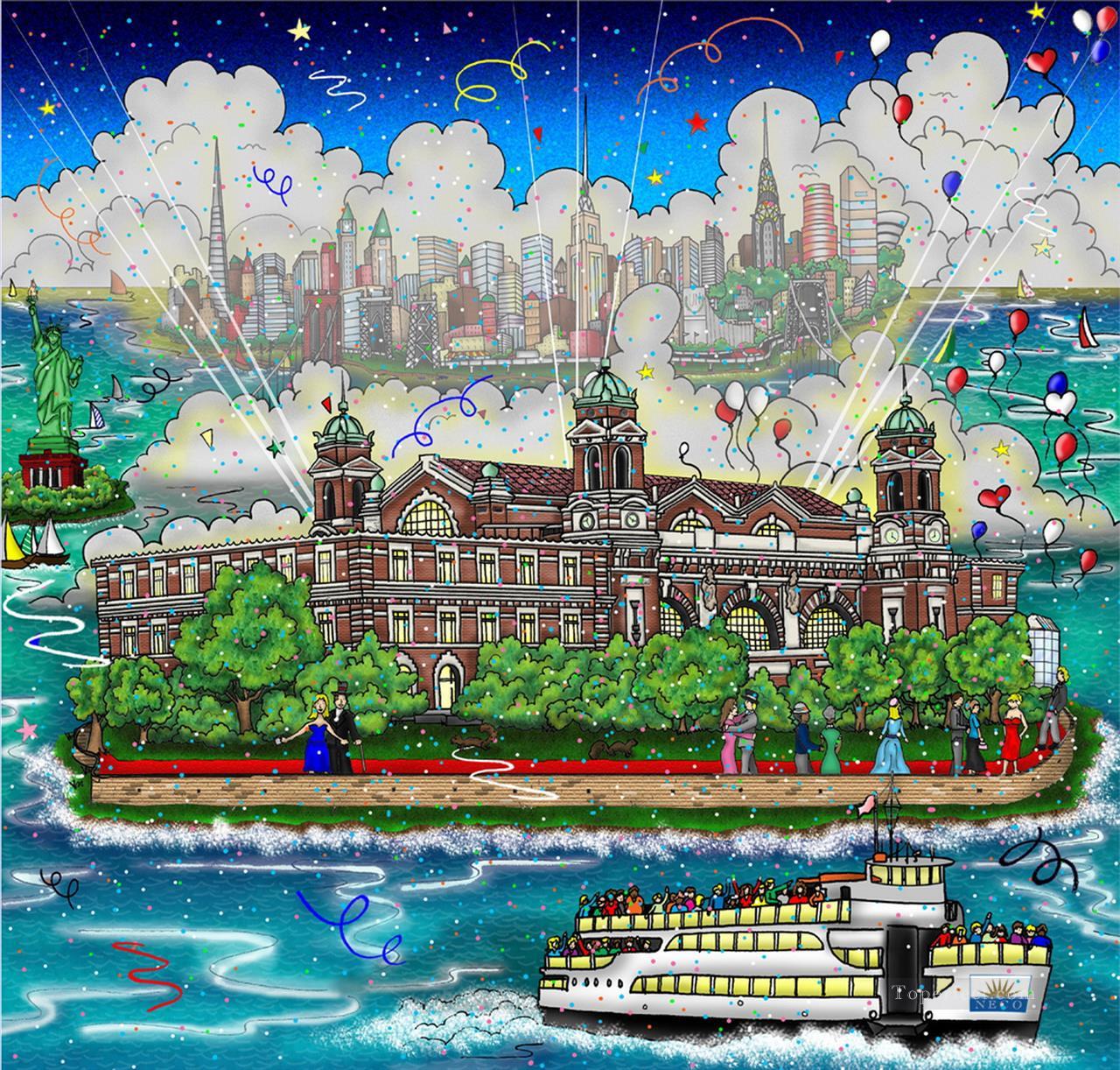 A Hope For A New Beginning Ellis Island impressionist Oil Paintings